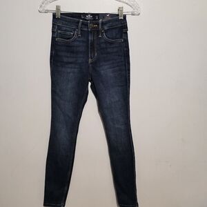 NEW Hollister High-Rise Super Skinny Jeans Dark Wash 0S